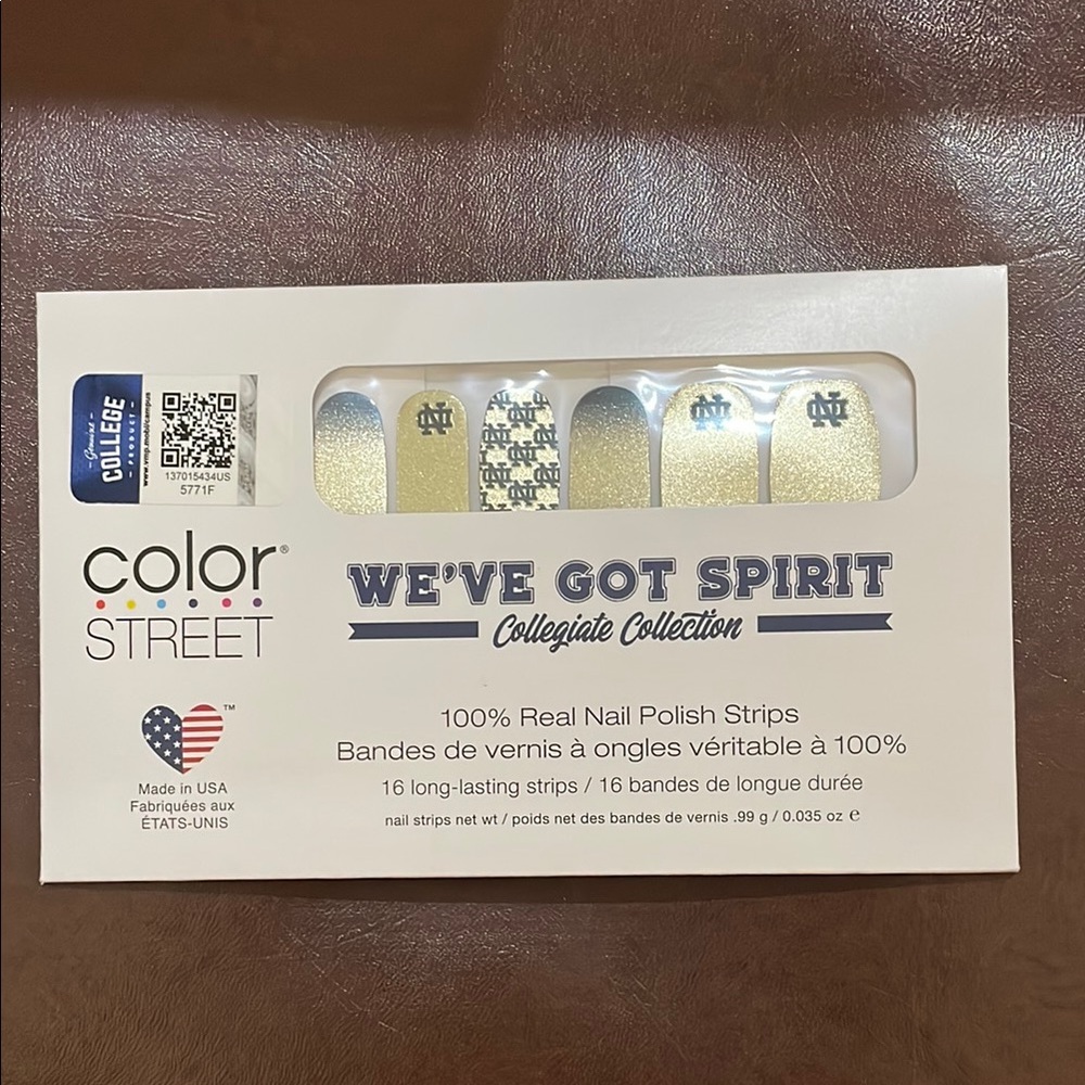 Color Street Collegiate Collection Nail Strips - Gold and Blue
